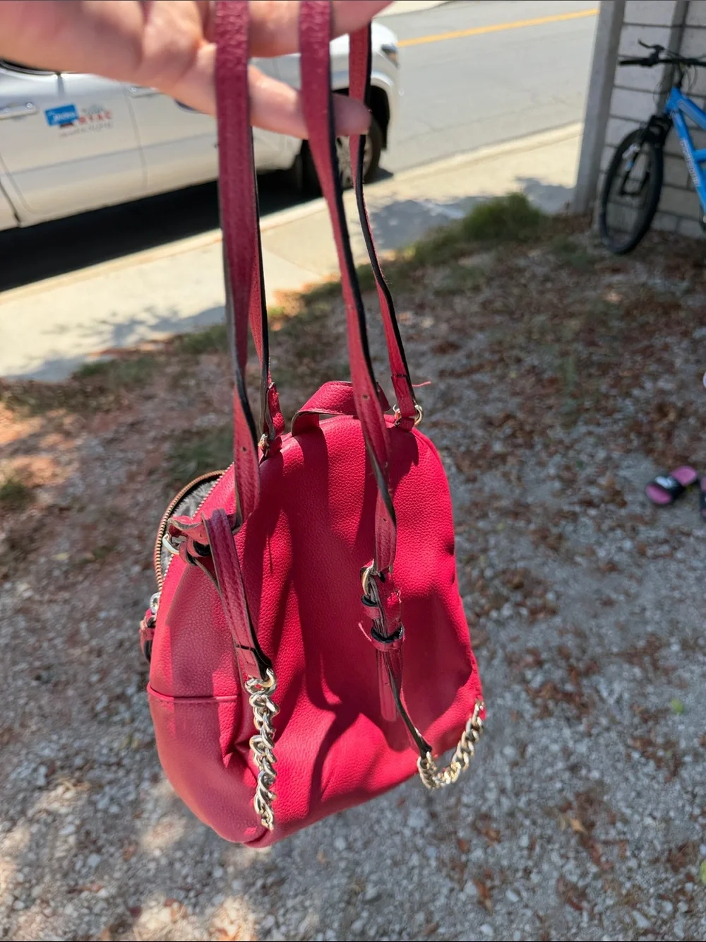 Victoria's Secret Quilted Hot Pink Mini Backpack